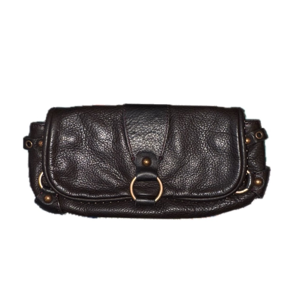 Elegant Black/Brown Kate Landry Leather Clutch